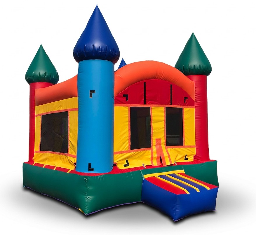 Green and red castle jumper